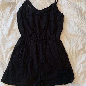black romper with pockets